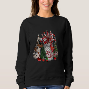 Christmas Candy Cane Stocking Stuffer Snow Pyjamas Sweatshirt