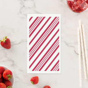 Christmas candy cane stripe napkin