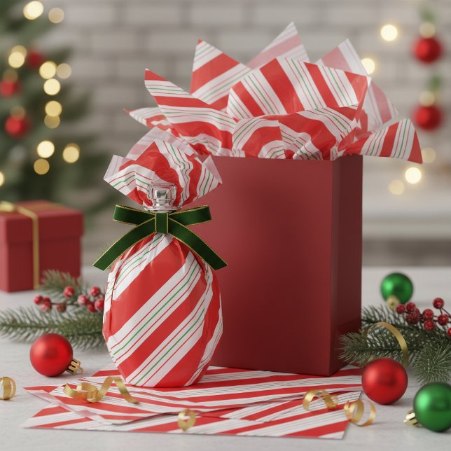 Christmas Candy Cane Stripes ID259 Tissue Paper (Creator Uploaded)