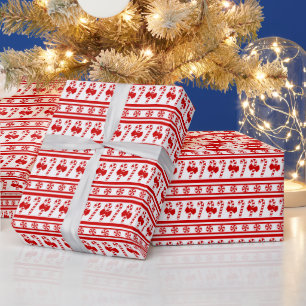 Christmas Candy Cane Stripes Wrapping Paper