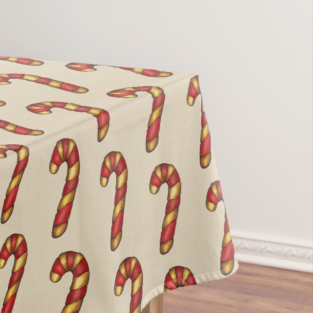 Christmas Candy Cane Sugar Cookie Holiday Xmas Tablecloth (In Situ)