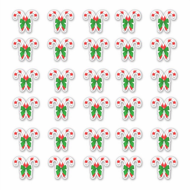 Christmas Candy Canes 30 per sheet (Front)