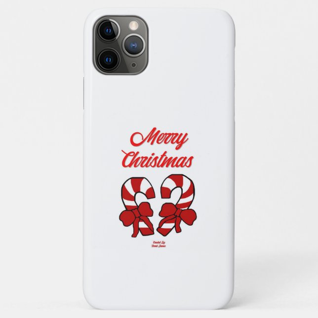 Christmas Candy Canes Apple iPhone 11 Pro Max Case (Back)