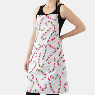 Christmas candy canes apron