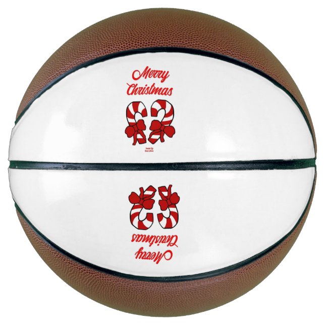 Christmas Candy Canes Basketball (Front)