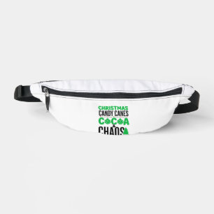 Christmas Candy Canes Cocoa Chaos Design Bum Bags