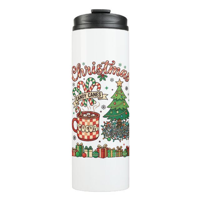 Christmas Candy Canes Cocoa Chaos Tree Mug Present (Front)