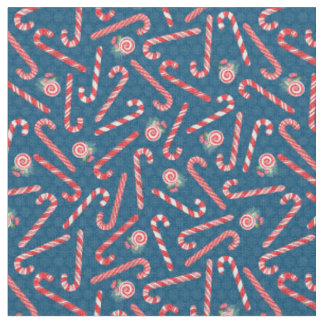 Christmas Candy Canes Fabric