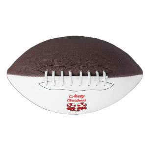Christmas Candy Canes Football