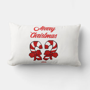 Christmas Candy Canes Lumbar Pillow