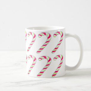 Christmas candy canes pattern coffee mug