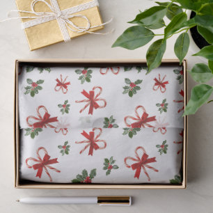 Christmas Candy Canes Pattern Tissue Paper