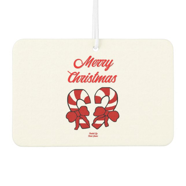 Christmas Candy Canes Rectangle Air Freshener (Front)