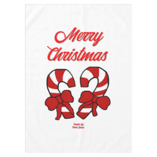 Christmas Candy Canes Tablecloth
