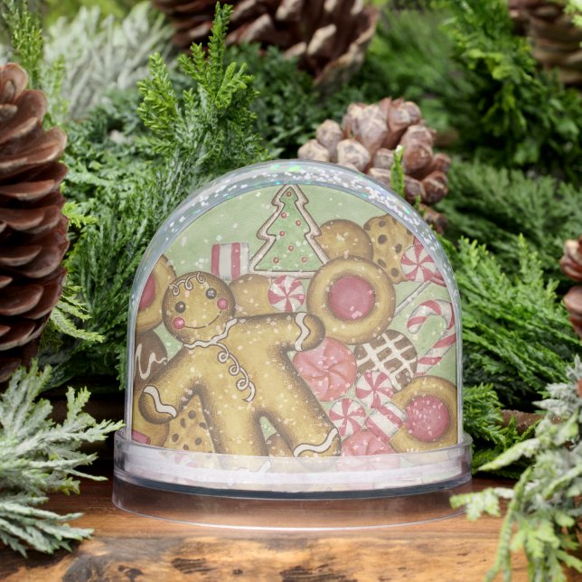 Christmas Candy Cookies Snow Globe  (Winter)