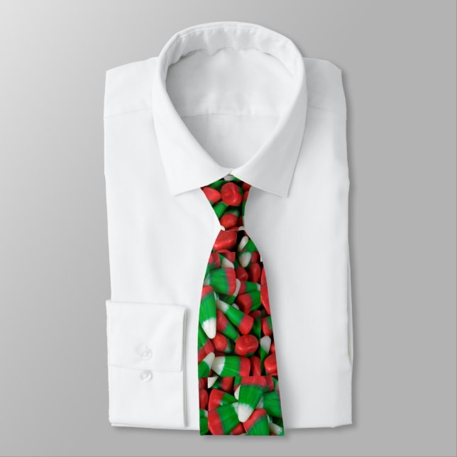 Christmas Candy Corn Tie (Tied)