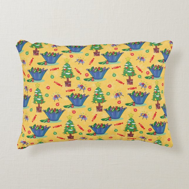 Christmas candy decorative cushion (Front)