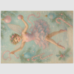 Christmas Candy Fairy Ballerina in Pink and Blue Tissue Paper
