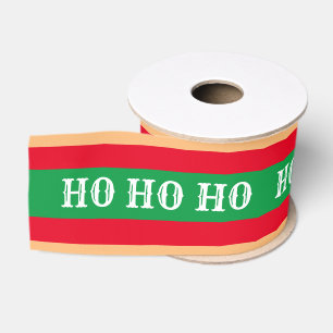 Christmas Candy & Ho Ho Ho Stripe Red/Green gifts Grosgrain Ribbon