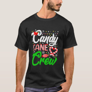 Christmas Candy Lover Funny Xmas Candy Cane Crew L T-Shirt