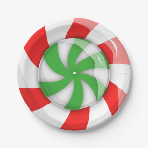 Christmas Candy Paper Plate