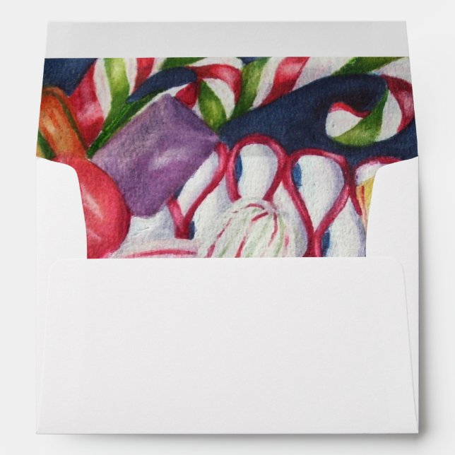 CHRISTMAS CANDY PEACEFUL JOY ENVELOPE (Back (Bottom))