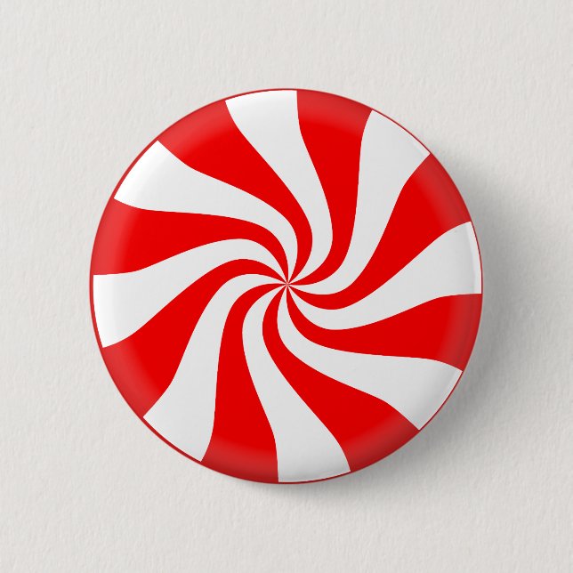 Christmas Candy Peppermint 6 Cm Round Badge (Front)