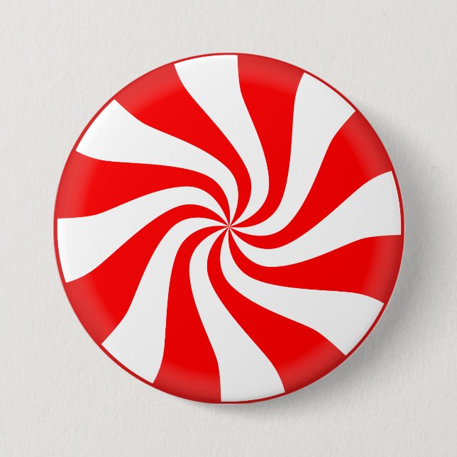 Christmas Candy Peppermint 7.5 Cm Round Badge (Front)