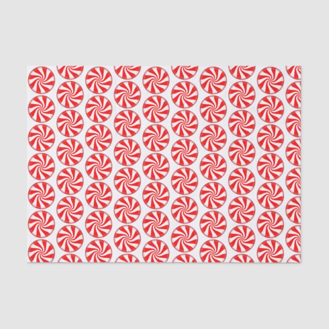 Christmas Candy Peppermint Tissue Paper (Front)