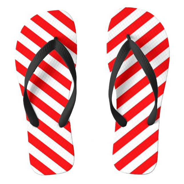 CHRISTMAS CANDY RED WHITE XMAS GIFT JANDALS (Footbed)