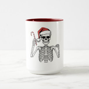 Christmas Candy Skeleton Mug