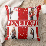 Christmas Candy Sprinkle 4 Photo Collage Cushion<br><div class="desc">Christmas Candy Sprinkle 4 Photo Collage Personalised design with name</div>