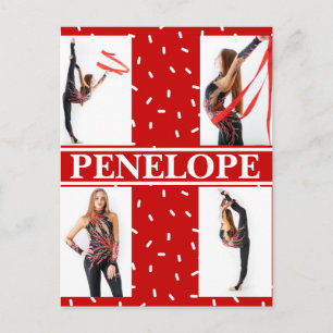 Christmas Candy Sprinkle 4 Photo Collage Postcard