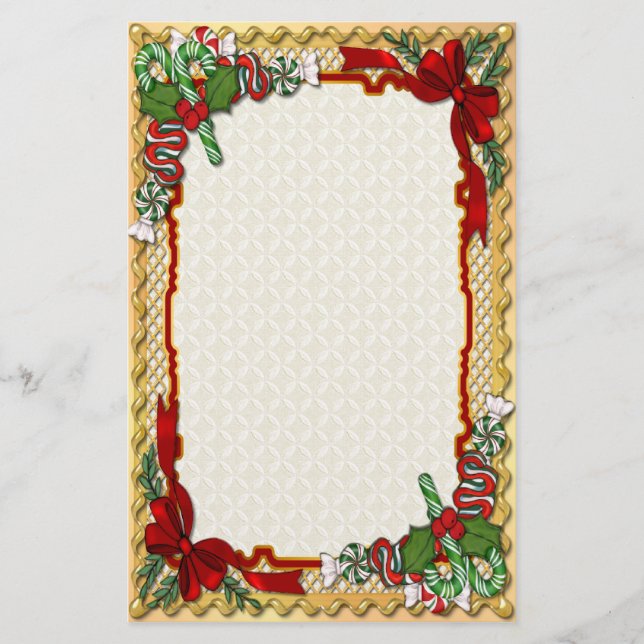 Christmas Candy Stationery (Front)