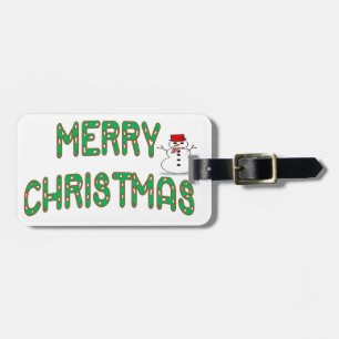 Christmas Candy Stick Luggage Tag