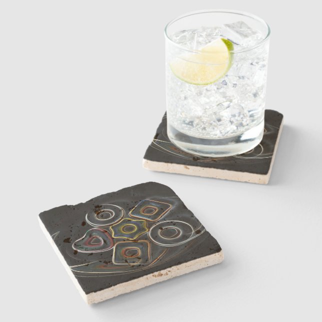 Christmas candy stone coaster (Side)