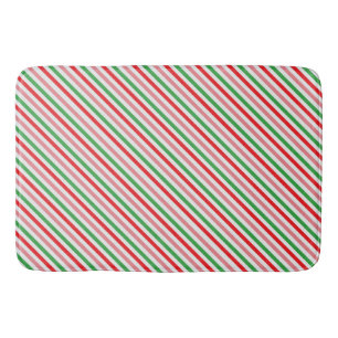 Christmas Candy Stripe Bathroom Tub Mat