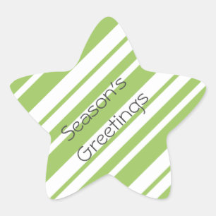 Christmas Candy Stripe Star Sticker