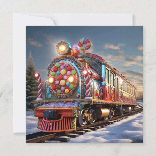 Christmas candy train card (Front)