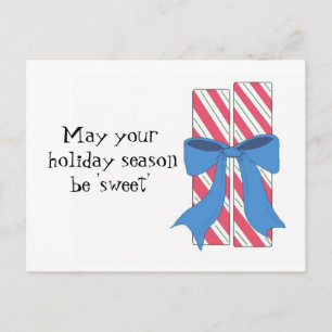 Christmas Candy with Sweet Saying Holiday Postcard