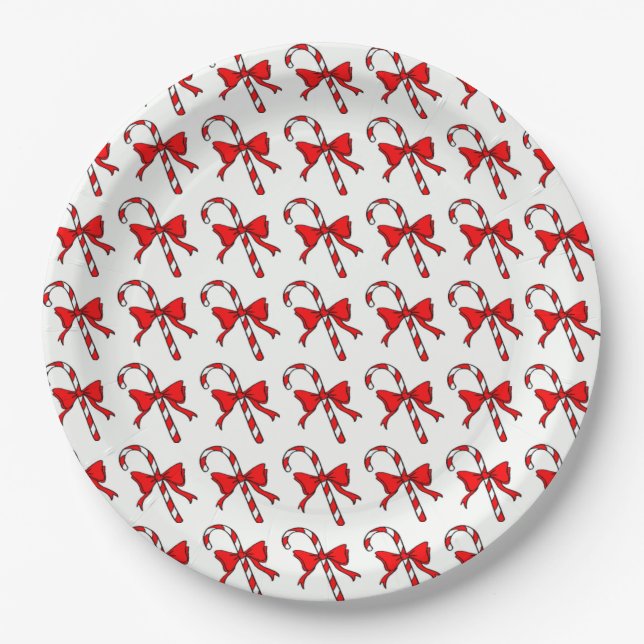 CHRISTMAS CANDYCANE PAPER PLATE (Front)