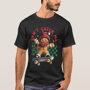Christmas Can't Catch Me Gingerbread Man Funny Ska T-Shirt
