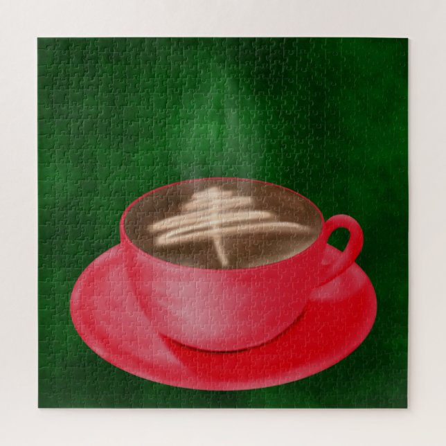 Christmas Cappuccino Art Jigsaw Puzzle (Vertical)
