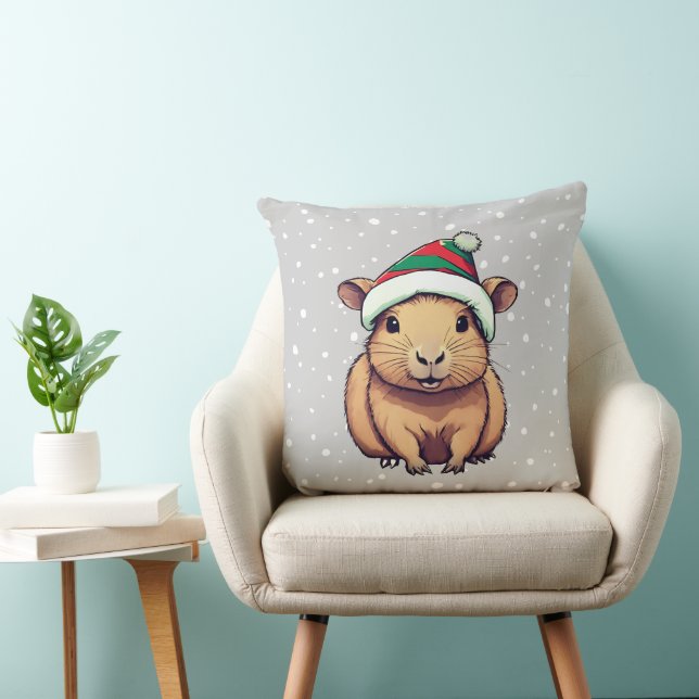 Christmas Capybara Cushion (Chair)