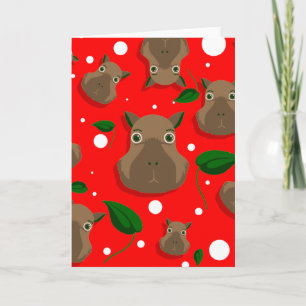 christmas capybara invitation