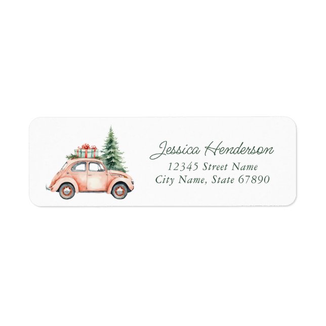 Christmas Car Return Address Labels (Front)