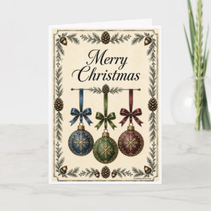 Christmas Card - 3 Ornaments