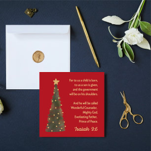 Christmas Card: a Son is given to us Holiday Card