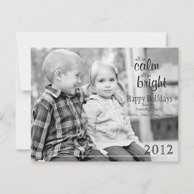 Christmas Card - All is Calm, All is Bright (Front)