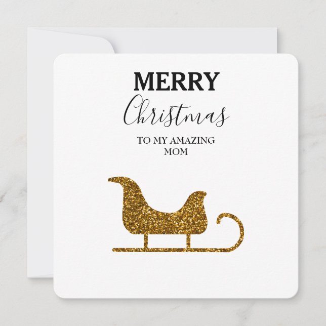Christmas Card Amazing Mum - Santa's Sleigh (Front)